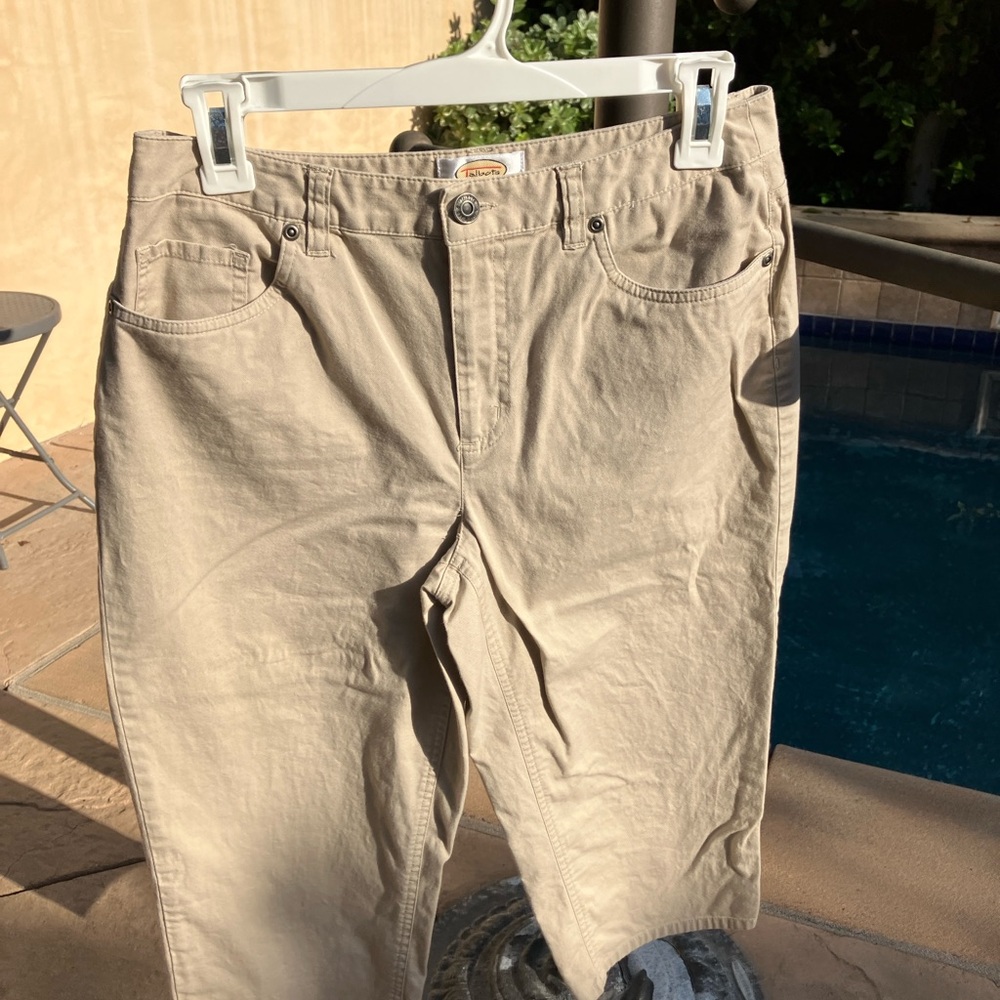 Talbots Khaki 5 pocket cotton jeans - cropped. Size 6P